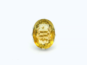 VINTAGE MID CENTURY 24.5ct CITRINE COCKTAIL RING 9ct GOLD