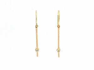 ANTIQUE EDWARDIAN DIAMOND EARRINGS 15ct GOLD