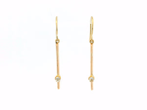 ANTIQUE EDWARDIAN DIAMOND EARRINGS 15ct GOLD