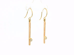 ANTIQUE EDWARDIAN DIAMOND EARRINGS 15ct GOLD