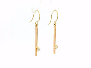 ANTIQUE EDWARDIAN DIAMOND EARRINGS 15ct GOLD