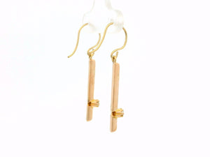 ANTIQUE EDWARDIAN DIAMOND EARRINGS 15ct GOLD