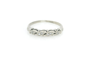 VINTAGE c1930 PLATINUM PALLADIUM & DIAMOND BAND