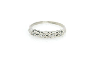 VINTAGE c1930 PLATINUM PALLADIUM & DIAMOND BAND