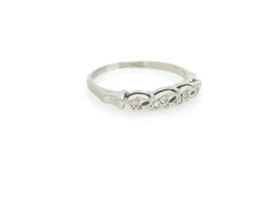 VINTAGE c1930 PLATINUM PALLADIUM & DIAMOND BAND