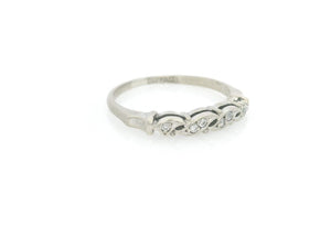 VINTAGE c1930 PLATINUM PALLADIUM & DIAMOND BAND