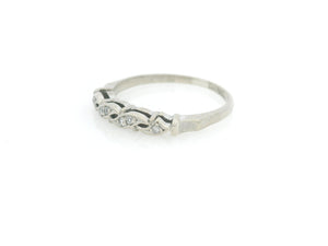 VINTAGE c1930 PLATINUM PALLADIUM & DIAMOND BAND