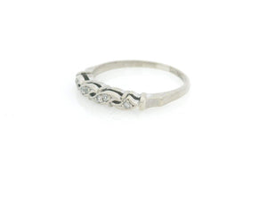 VINTAGE c1930 PLATINUM PALLADIUM & DIAMOND BAND