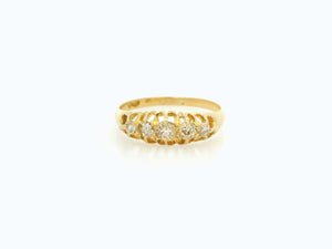 ANTIQUE .56ct DIAMOND FIVE STONE RING 18ct GOLD