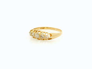 ANTIQUE .56ct DIAMOND FIVE STONE RING 18ct GOLD