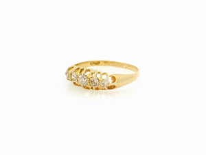 ANTIQUE .56ct DIAMOND FIVE STONE RING 18ct GOLD