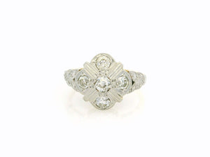 ANTIQUE EDWARDIAN DIAMOND RING 18ct GOLD & PLATINUM