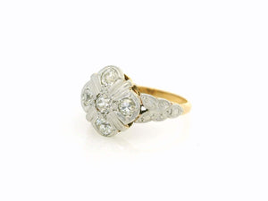 ANTIQUE EDWARDIAN DIAMOND RING 18ct GOLD & PLATINUM