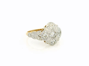 ANTIQUE EDWARDIAN DIAMOND RING 18ct GOLD & PLATINUM
