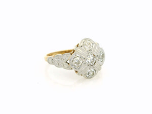 ANTIQUE EDWARDIAN DIAMOND RING 18ct GOLD & PLATINUM