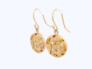 ANTIQUE VICTORIAN DIAMOND EARRINGS 12ct GOLD