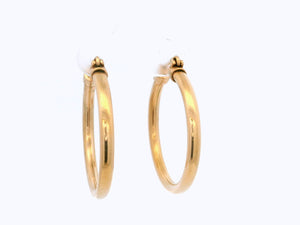 ANTIQUE EDWARDIAN HOOP EARRINGS 9ct GOLD