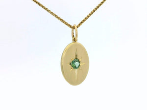 R&V CUSTOM STAR SET SAPPHIRE PENDANT 14ct GOLD