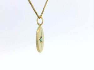 R&V CUSTOM STAR SET SAPPHIRE PENDANT 14ct GOLD