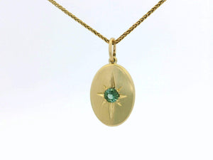 R&V CUSTOM STAR SET SAPPHIRE PENDANT 14ct GOLD