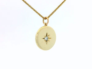 R&V CUSTOM STAR SET DIAMOND PENDANT 14ct GOLD