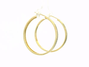 VINTAGE DIAMOND HOOPS 9ct YELLOW GOLD