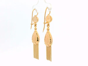VINTAGE ITALIAN 18ct GOLD TASSEL EARRINGS