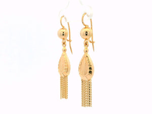 VINTAGE ITALIAN 18ct GOLD TASSEL EARRINGS