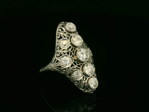ANTIQUE ART DECO 2ct DIAMOND RING 18ct GOLD & PLATINUM