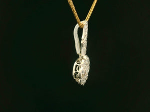 ANTIQUE EDWARDIAN DAISY DIAMOND PENDANT 18ct GOLD