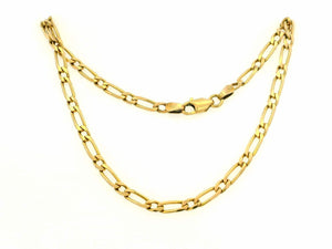 VINTAGE 46cm FLAT FIGARO CHAIN 9ct GOLD