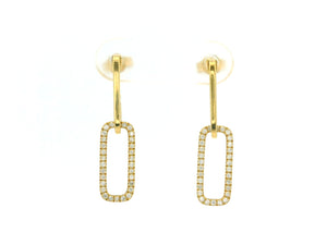 MODERN DIAMOND EARRINGS 18ct GOLD