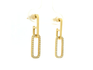 MODERN DIAMOND EARRINGS 18ct GOLD