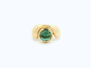 RETRO TOURMALINE RING BY JENS HANSEN 9ct GOLD