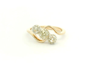 ANTIQUE .80ct DIAMOND TRILOGY RING 18ct GOLD