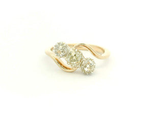 ANTIQUE .80ct DIAMOND TRILOGY RING 18ct GOLD