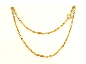 ANTIQUE EDWARDIAN FANCY LINK CHAIN 15ct GOLD