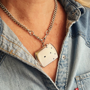 ANTIQUE EDWARDIAN SAPPHIRE STERLING SILVER VESTA CASE