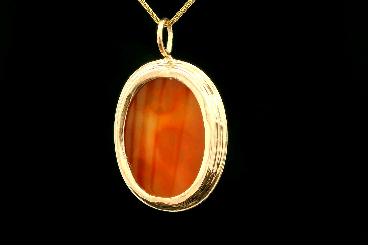 ANTIQUE VICTORIAN c1880’s CARNELIAN INTAGLIO SEAL PENDANT 9ct GOLD