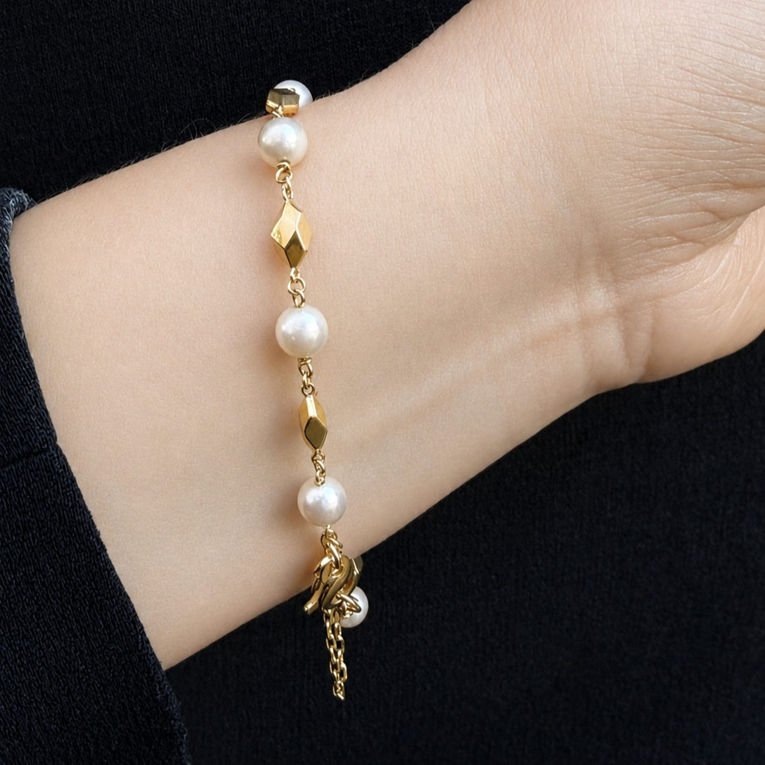 VINTAGE AKOYA PEARL BRACELET 9ct GOLD