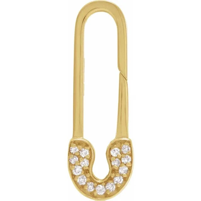 CONTEMPORARY DIAMOND CHARM BALE/EXTENDER 14CT GOLD