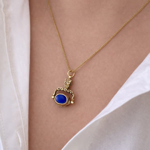 ANTIQUE VICTORIAN TRIPLE SPINNING FOB PENDANT 9ct GOLD
