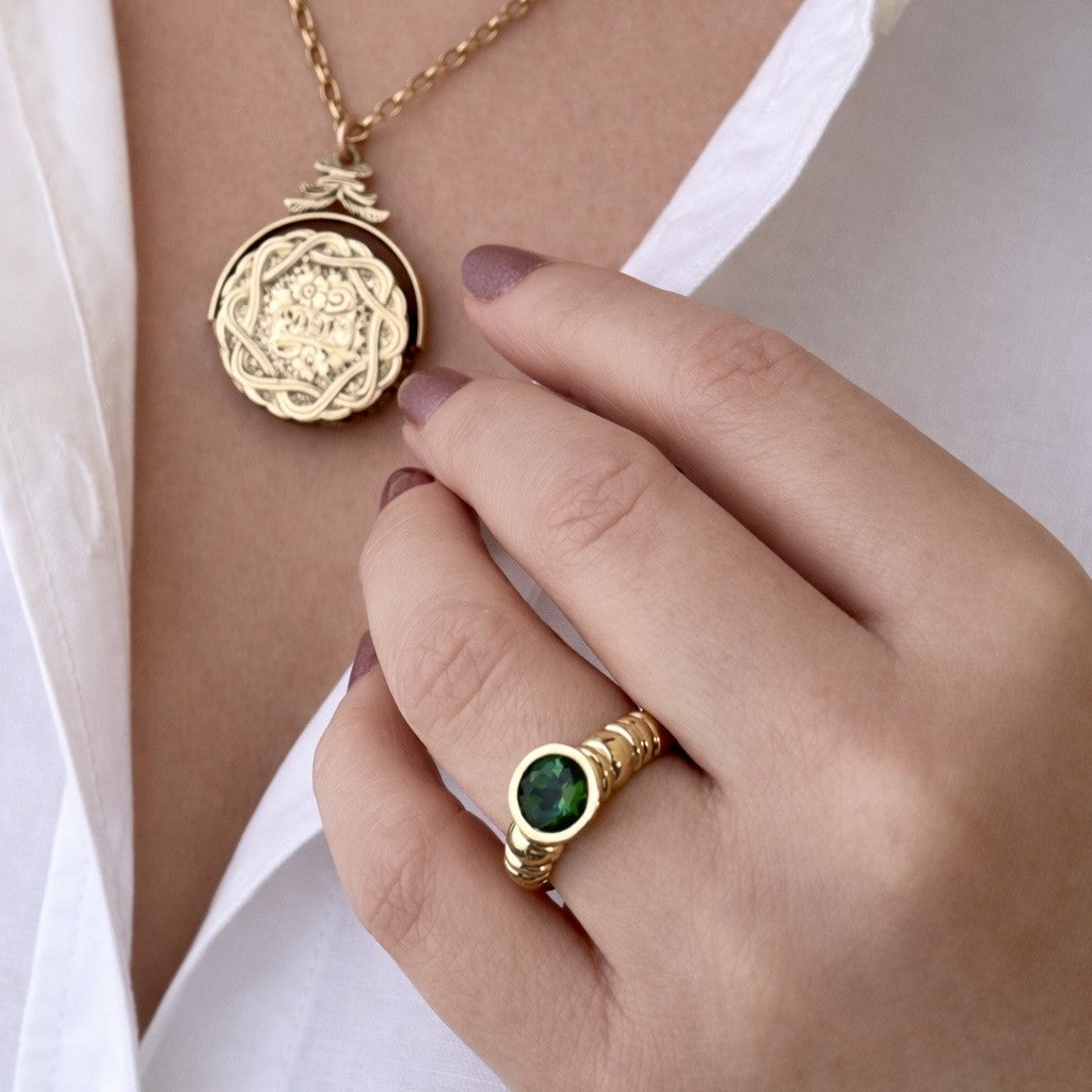 CUSTOM 1.60ct TOURMALINE RING 9ct GOLD