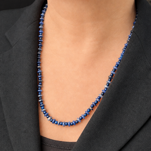 BESPOKE LAPIS LAZULI & SODALITE NECKLACE 9ct GOLD