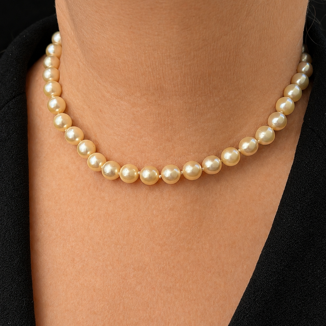 ART DECO PEARLS WITH SAPPHIRE &amp; DIAMOND CLASP 18ct GOLD