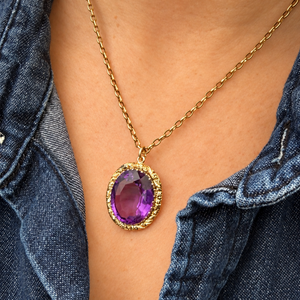 VICTORIAN AMETHYST PENDANT 9ct GOLD