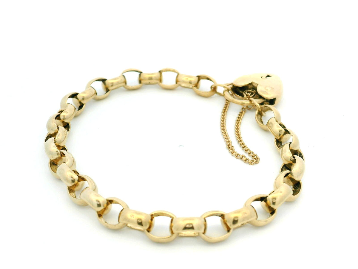 ANTIQUE 20.54g ROLLO LINK BRACELET 10ct GOLD