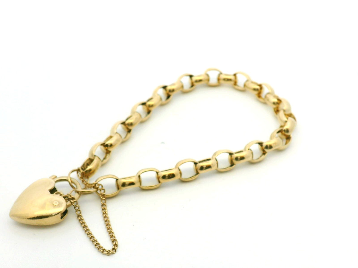 ANTIQUE 20.54g ROLLO LINK BRACELET 10ct GOLD