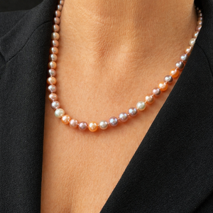 SINGLE STRAND FRESHWATER PEARL NECKLACE 14ct GOLD