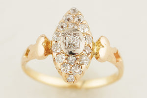 ANTIQUE VICTORIAN c1880 DIAMOND RING 18ct GOLD